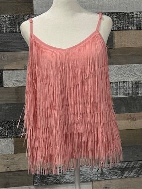San Joy fridged Camisole Tank Top - Pink